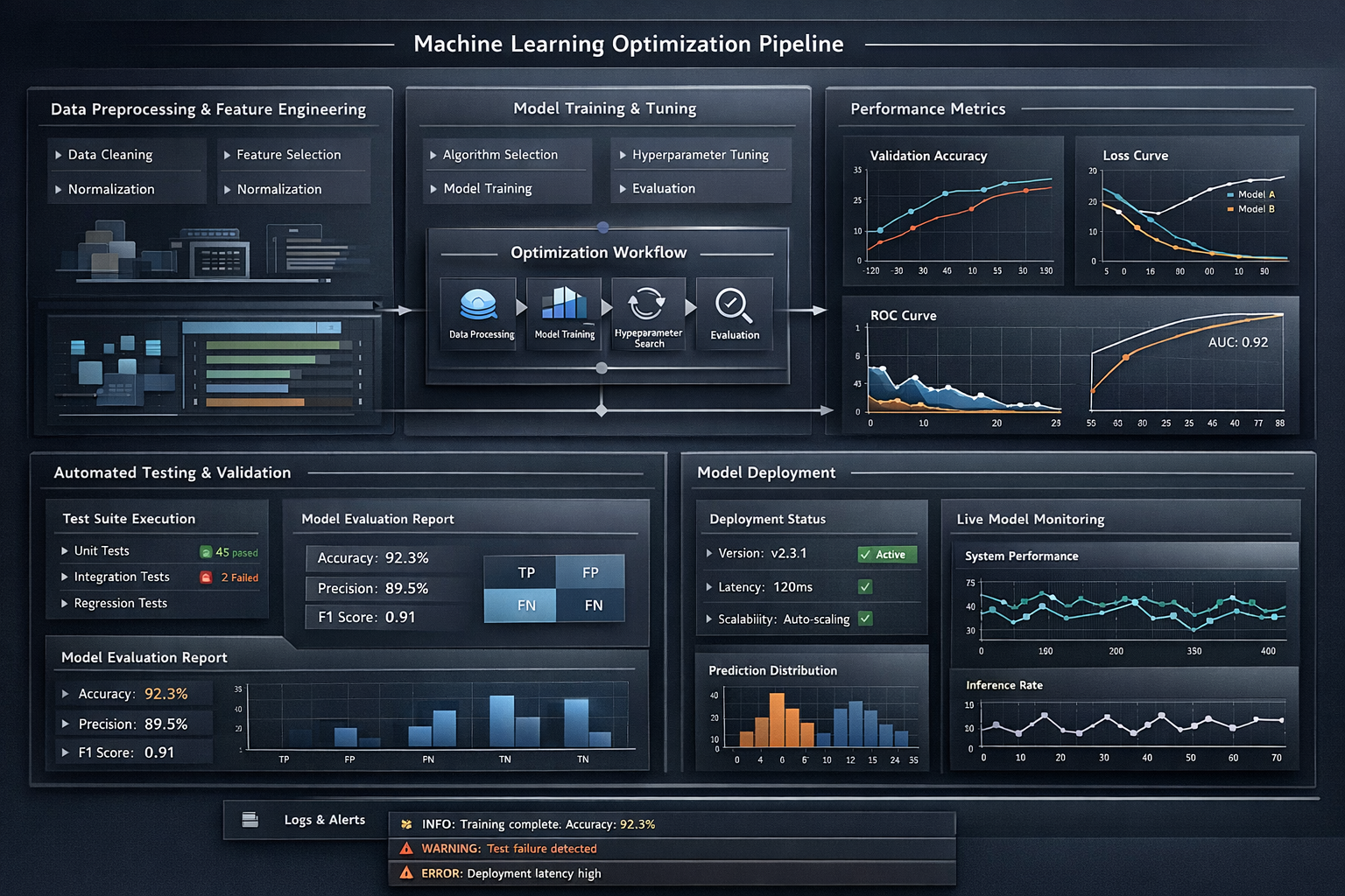 LLM evaluation pipeline and technique taxonomy visualization