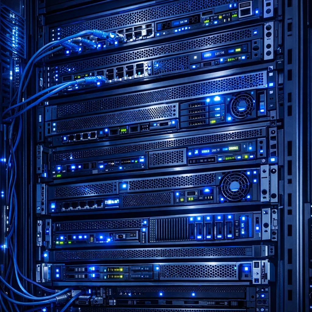 72-core Xeon Gold server with 247GB RAM powering AI inference workloads